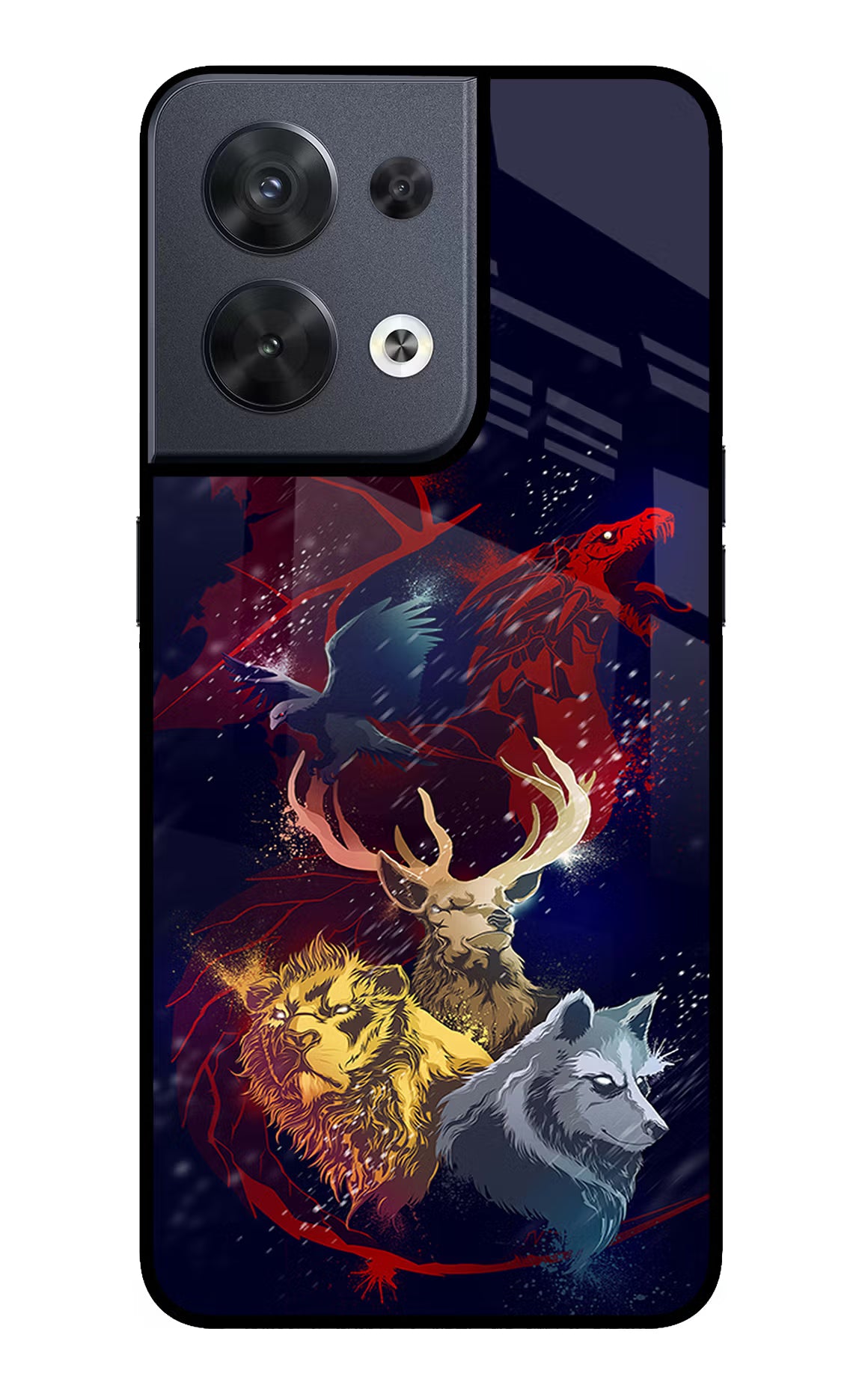 Game Of Thrones Oppo Reno8 Glass Case Back Cover by Casekaro