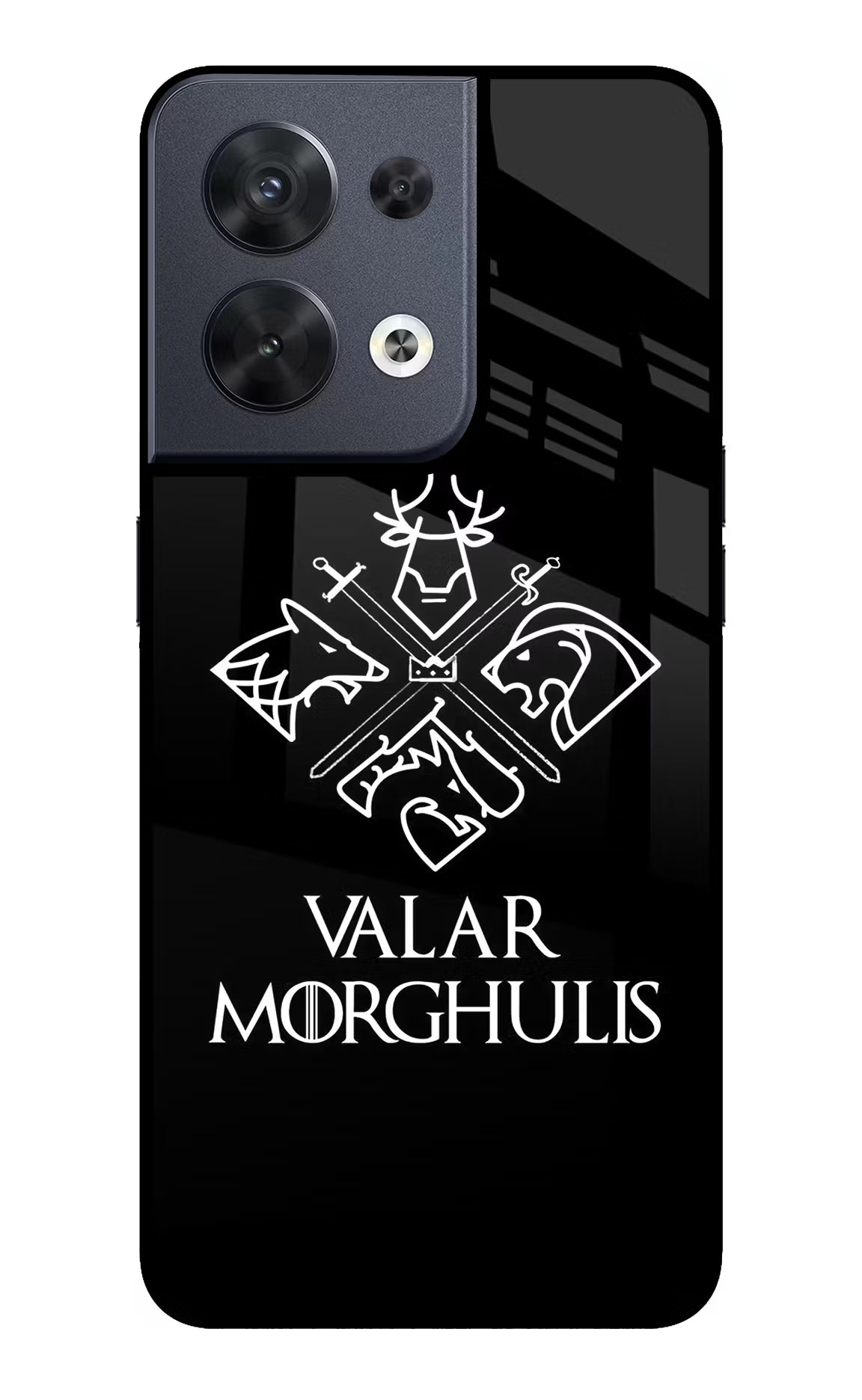 Valar Morghulis | Game Of Thrones Oppo Reno8 Glass Case Back Cover by Casekaro
