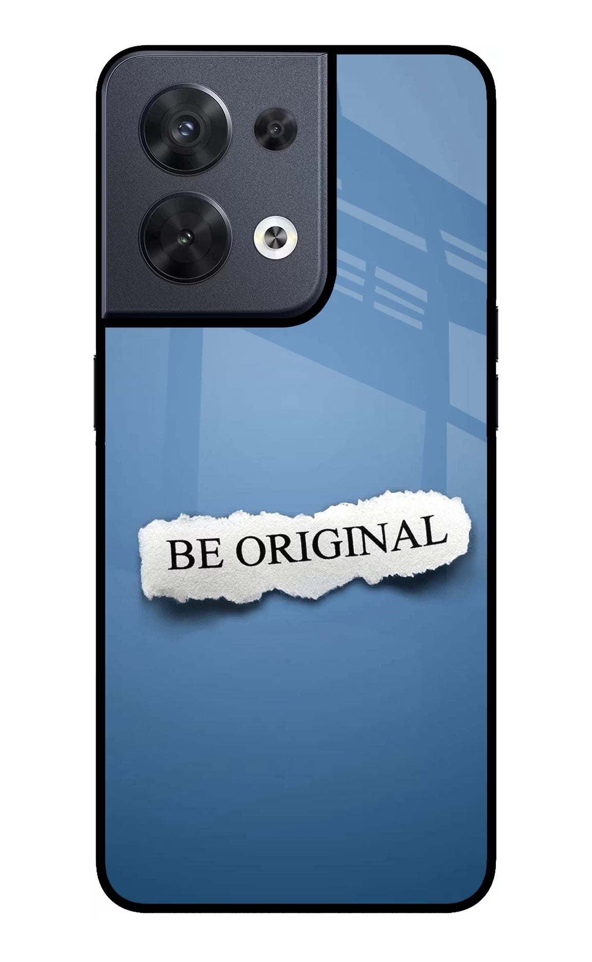 Be Original Oppo Reno8 Glass Case Back Cover by Casekaro