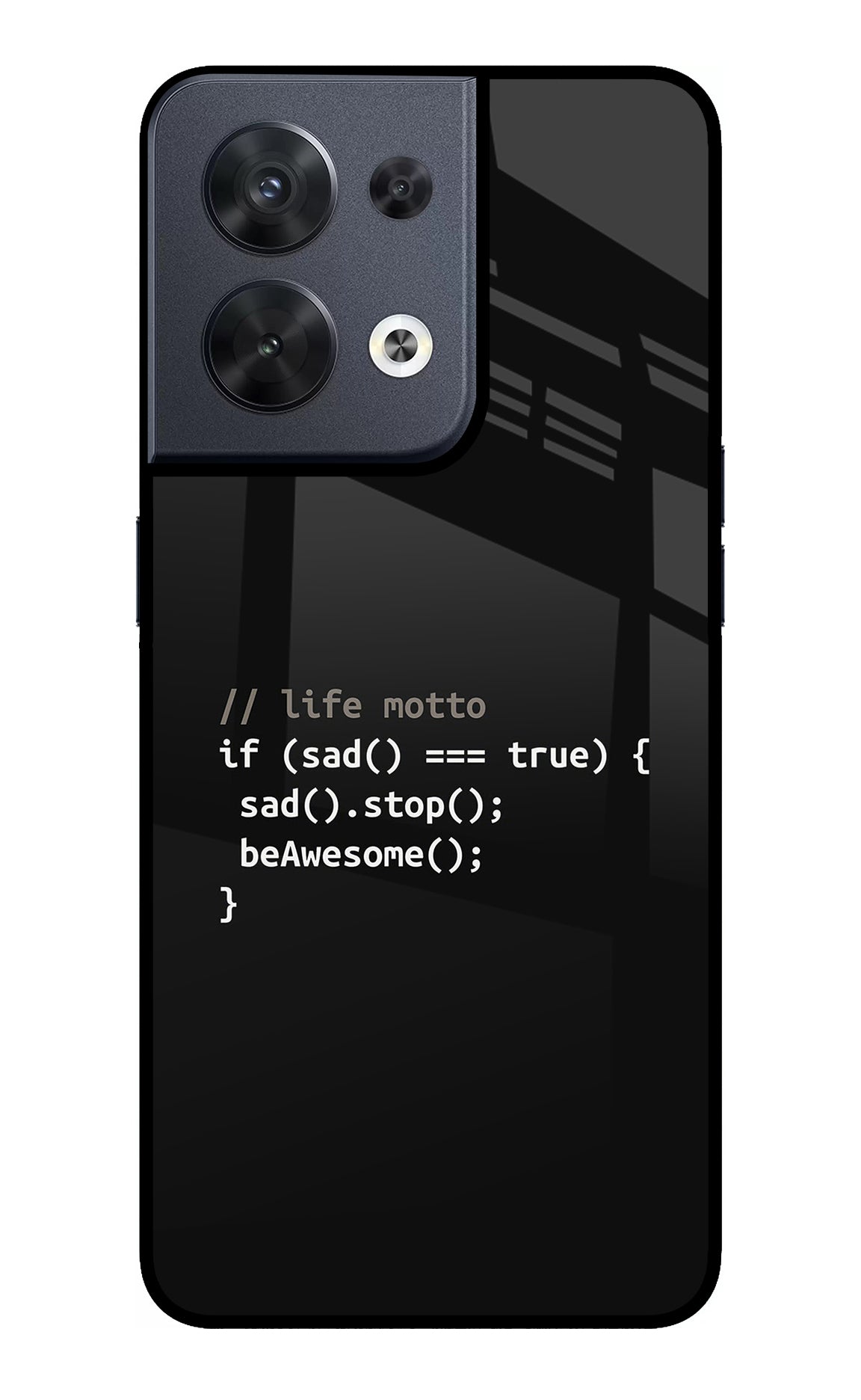 Life Motto Code Oppo Reno8 Back Cover