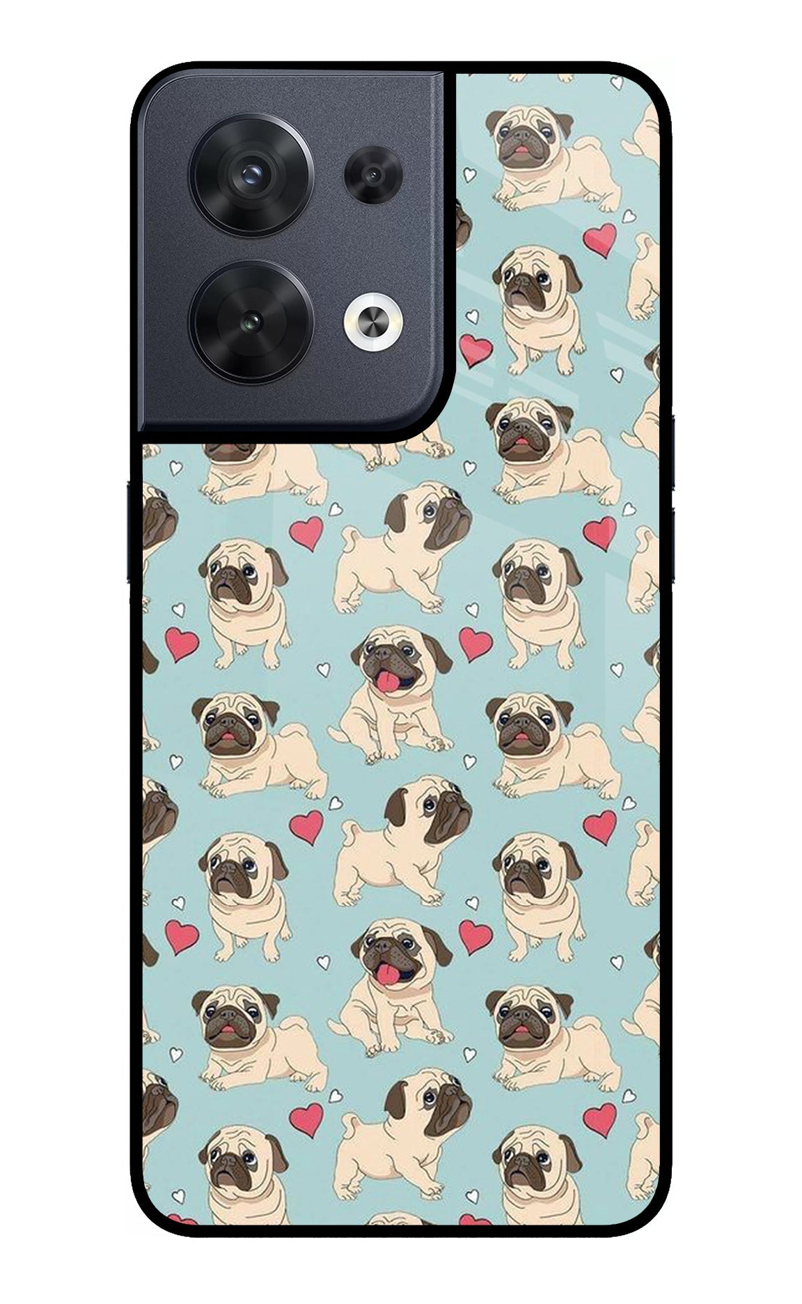 Pug Dog Oppo Reno8 Back Cover