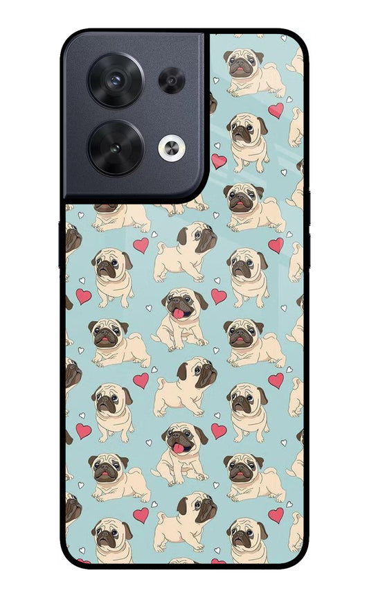 Pug Dog Oppo Reno8 Glass Case