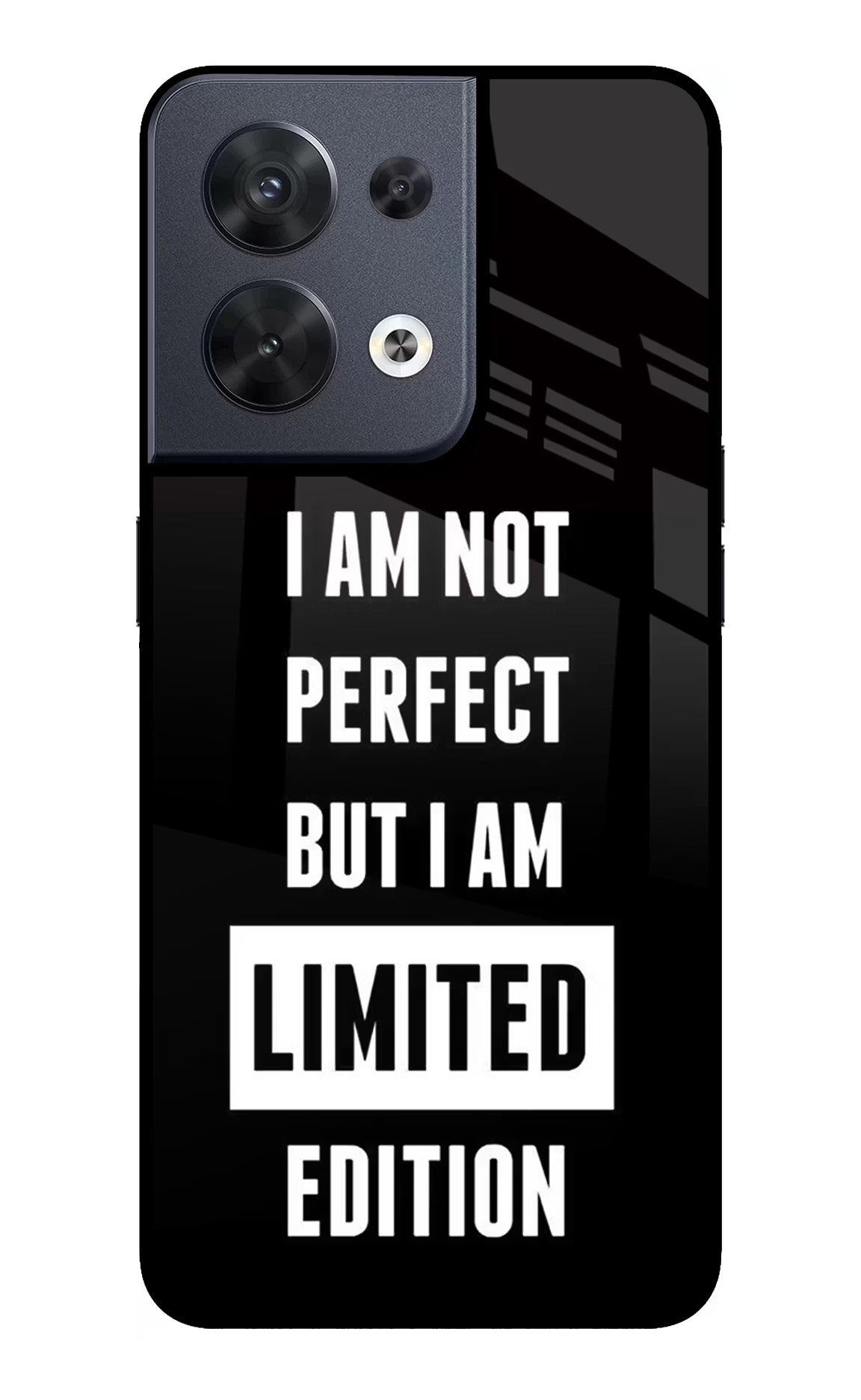 I Am Not Perfect But I Am Limited Edition Oppo Reno8 Glass Case Back Cover by Casekaro