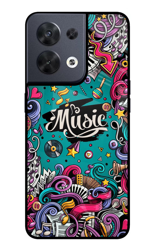 Music Graffiti Oppo Reno8 Glass Case