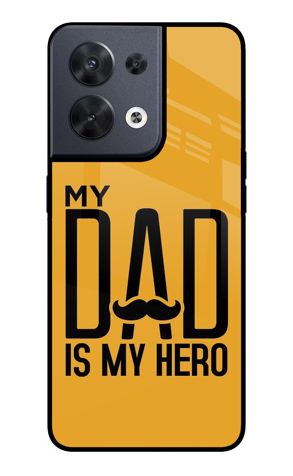 My Dad Is My Hero Oppo Reno8 Glass Case