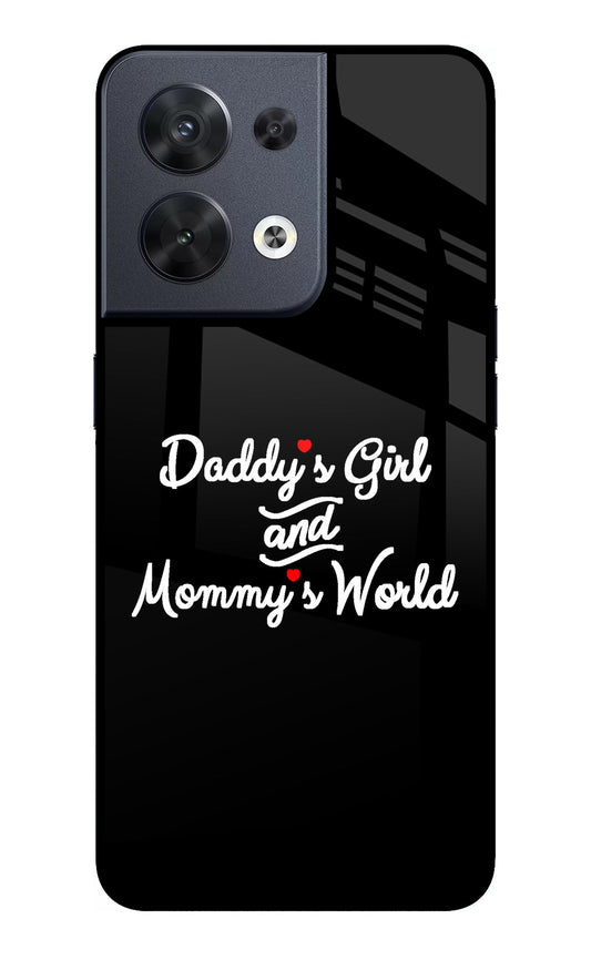 Daddy's Girl and Mommy's World Oppo Reno8 Glass Case