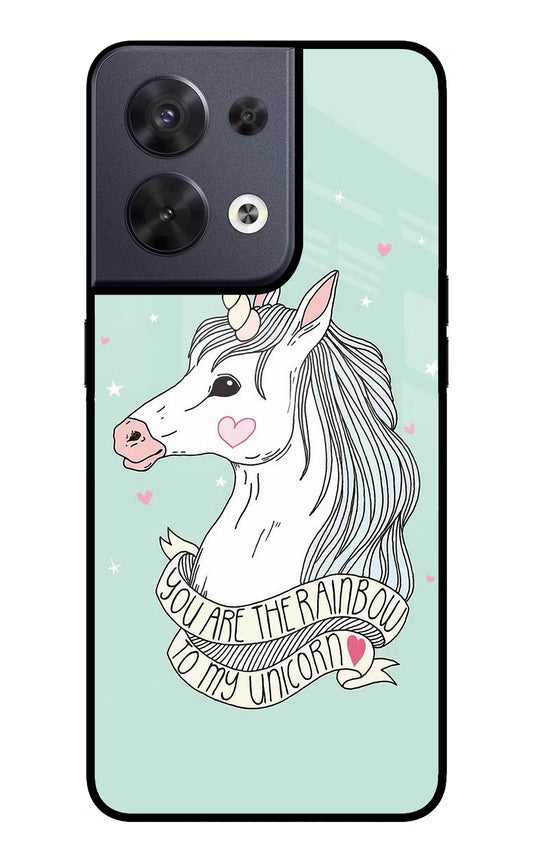Unicorn Wallpaper Oppo Reno8 Glass Case