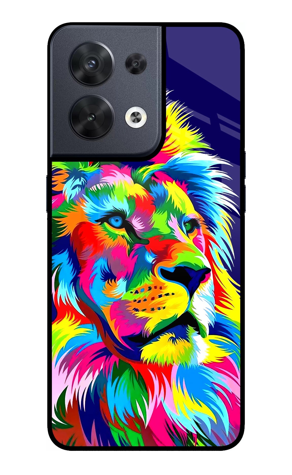 Vector Art Lion Oppo Reno8 Back Cover