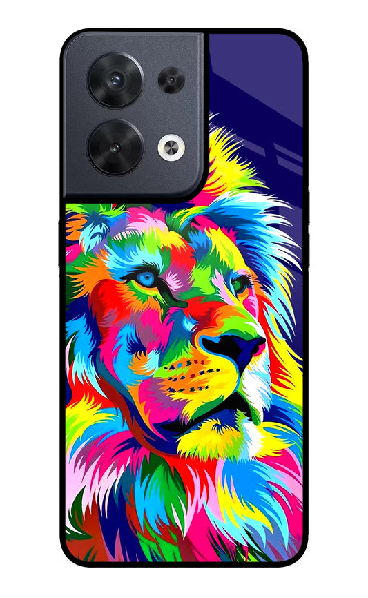 Vector Art Lion Oppo Reno8 Glass Case
