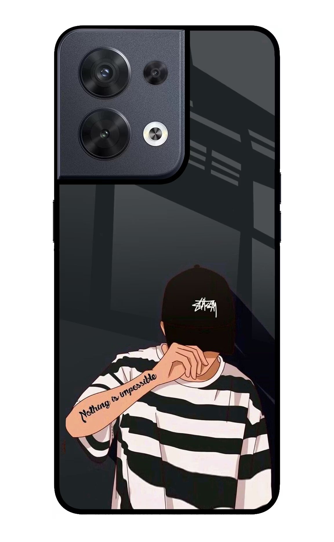 Aesthetic Boy Oppo Reno8 Glass Case