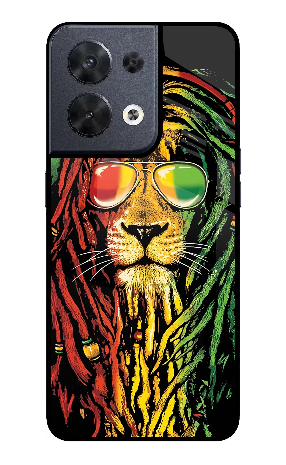 Rasta Lion Oppo Reno8 Back Cover