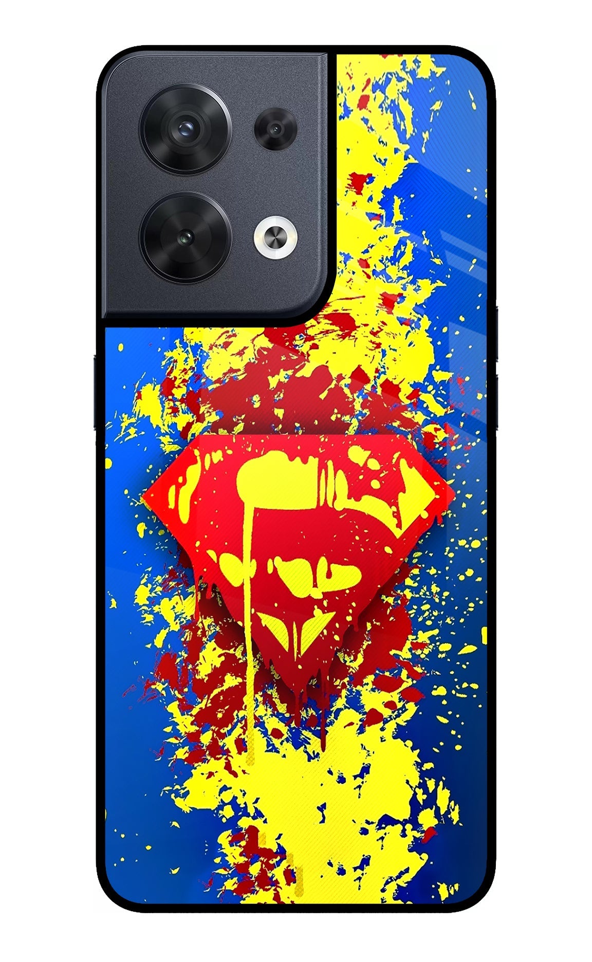 Superman logo Oppo Reno8 Glass Case
