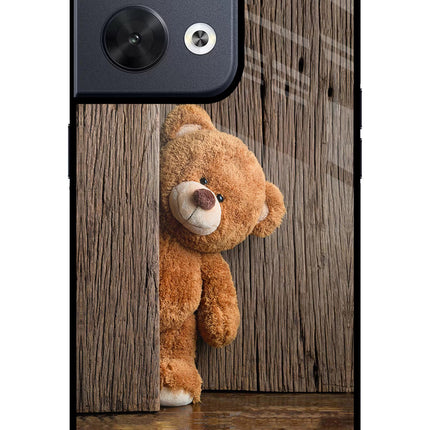 Teddy Wooden Oppo Reno8 Glass Case
