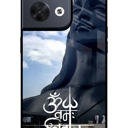 Om Namah Shivay Oppo Reno8 Glass Case Back Cover by Casekaro