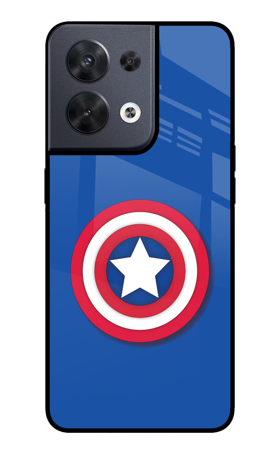 Shield Oppo Reno8 Glass Case Back Cover by Casekaro