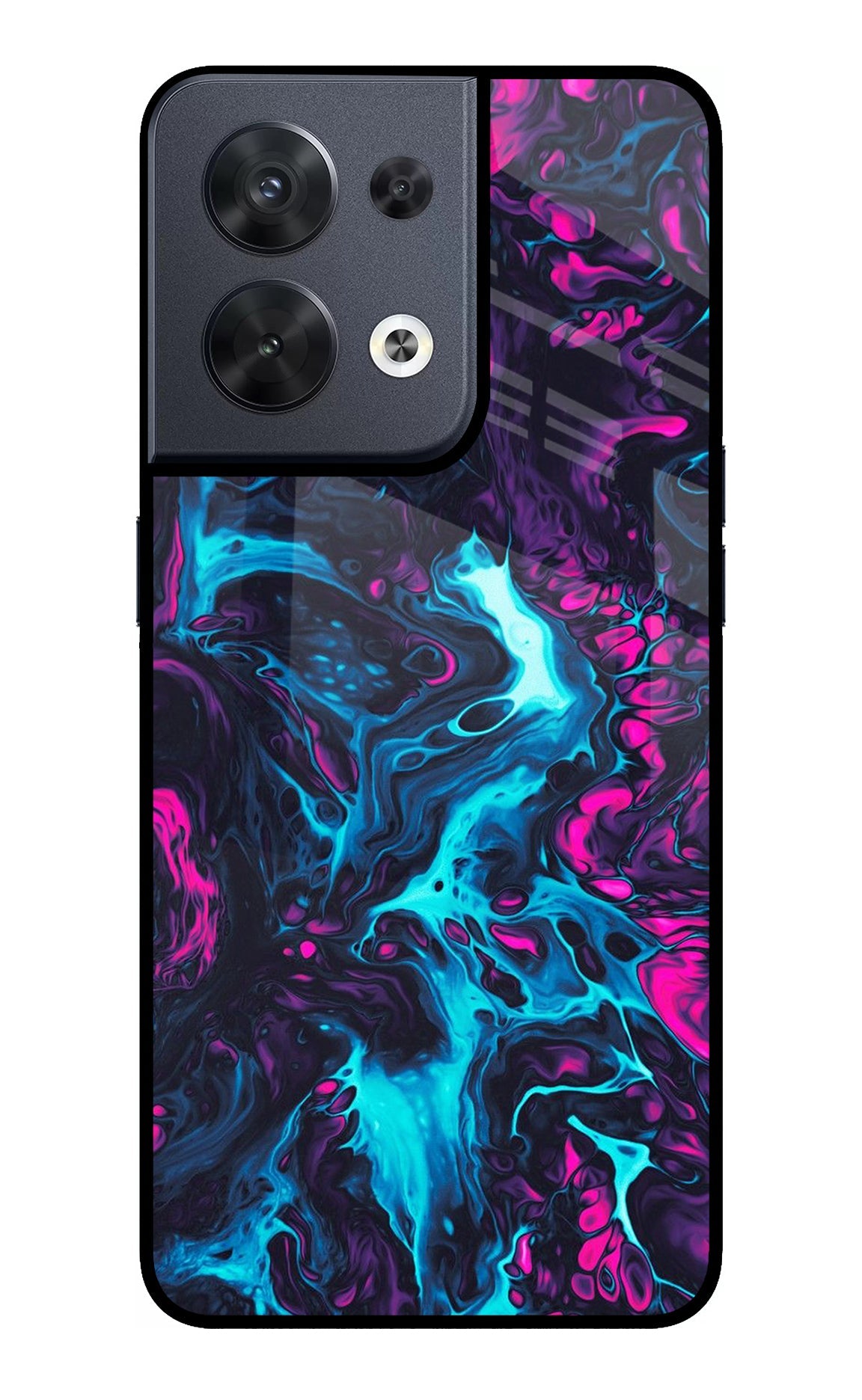 Abstract Oppo Reno8 Glass Case