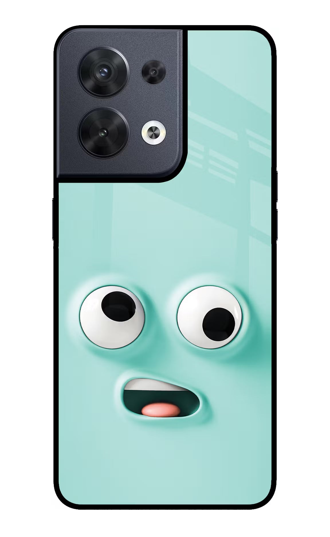 Funny Cartoon Oppo Reno8 Glass Case Back Cover by Casekaro