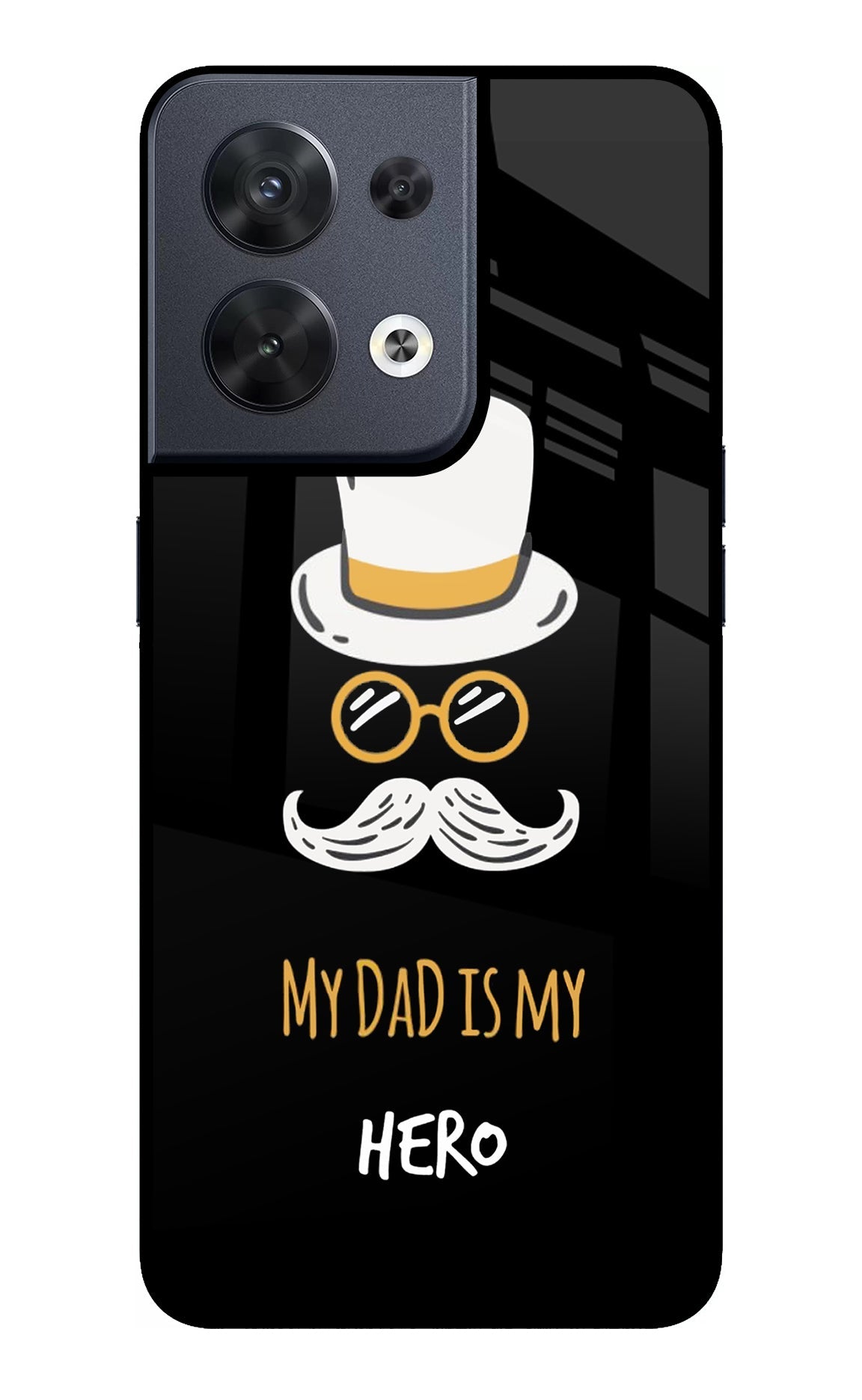 My Dad Is My Hero Oppo Reno8 Glass Case
