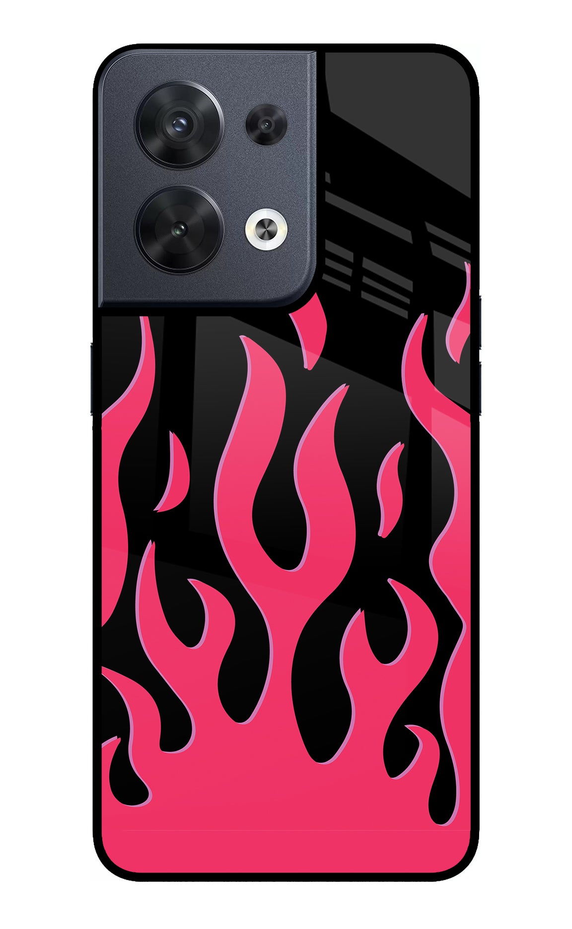 Fire Flames Oppo Reno8 Back Cover