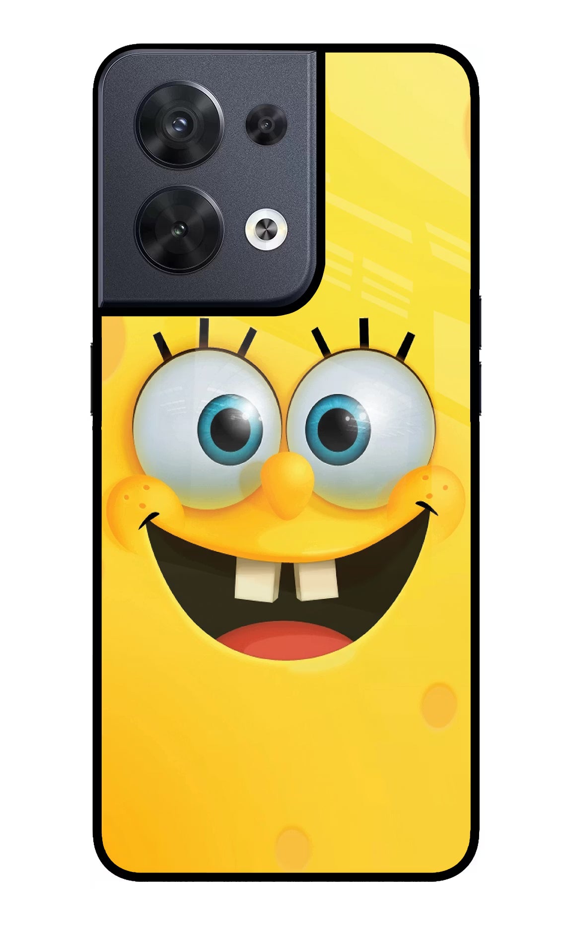 Sponge 1 Oppo Reno8 Glass Case Back Cover by Casekaro