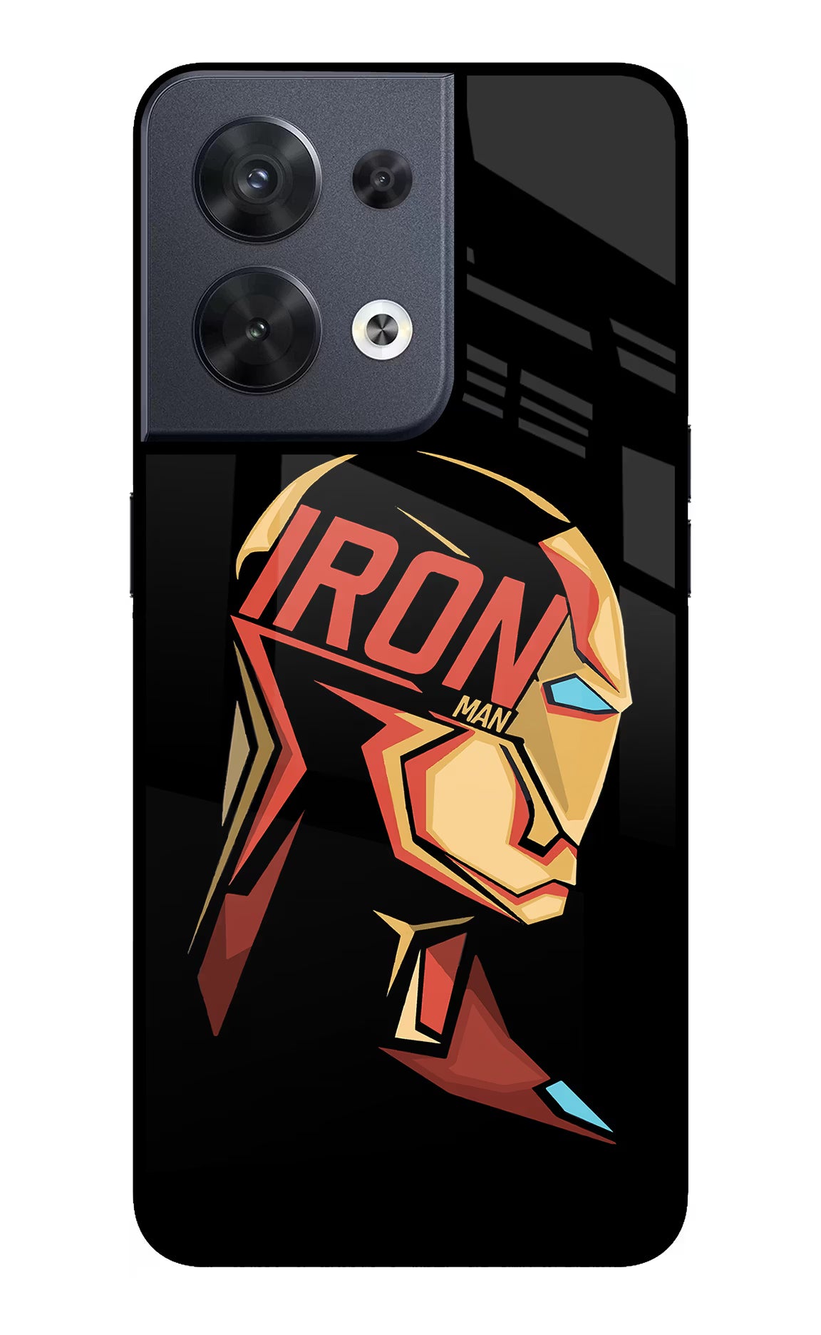 IronMan Oppo Reno8 Glass Case Back Cover by Casekaro