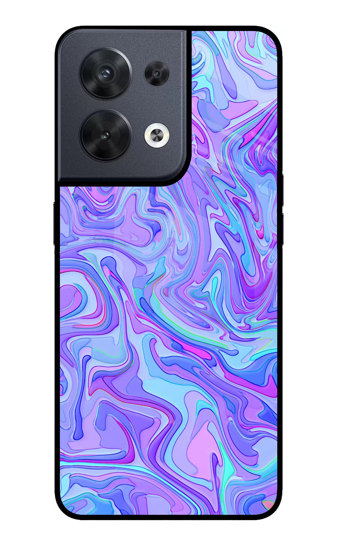Glitter Oppo Reno8 Glass Case Back Cover by Casekaro
