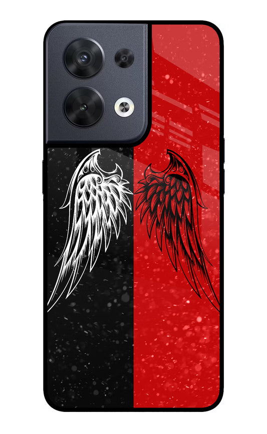 Wings Oppo Reno8 Glass Case