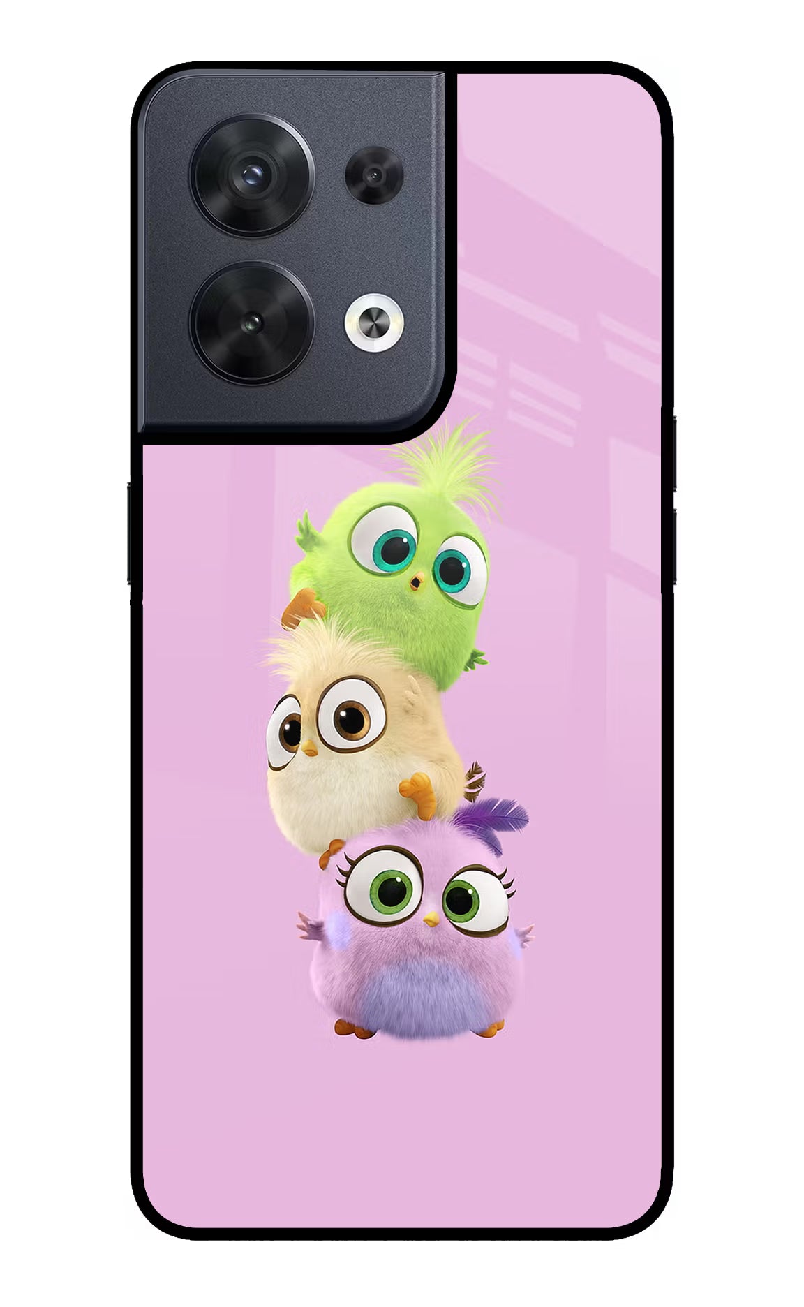 Cute Little Birds Oppo Reno8 Glass Case