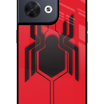 Spider Oppo Reno8 Glass Case Back Cover by Casekaro