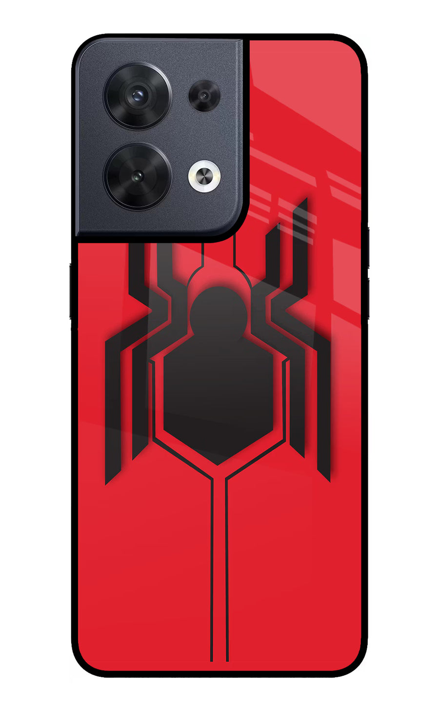 Spider Oppo Reno8 Back Cover, Glass case