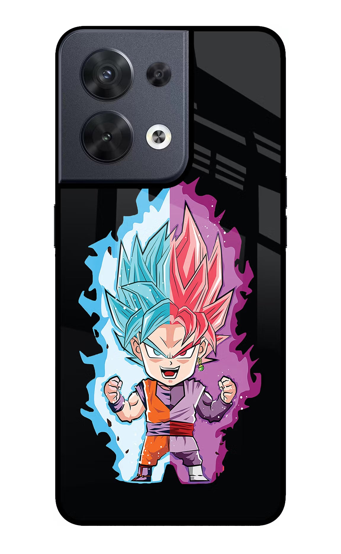 Chota Goku Oppo Reno8 Glass Case Back Cover by Casekaro