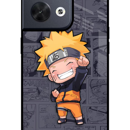 Chota Naruto Oppo Reno8 Glass Case Back Cover by Casekaro