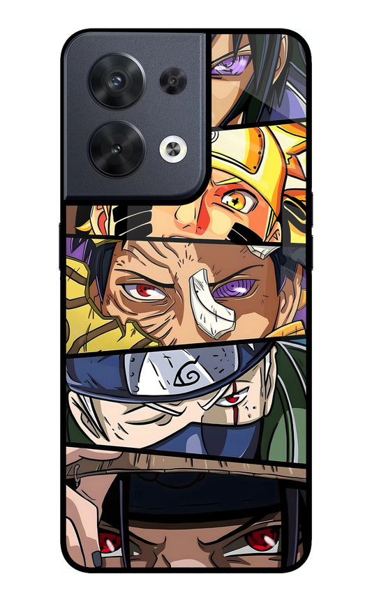 Naruto Character Oppo Reno8 Glass Case