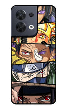 Naruto Character Oppo Reno8 Glass Case Back Cover by Casekaro