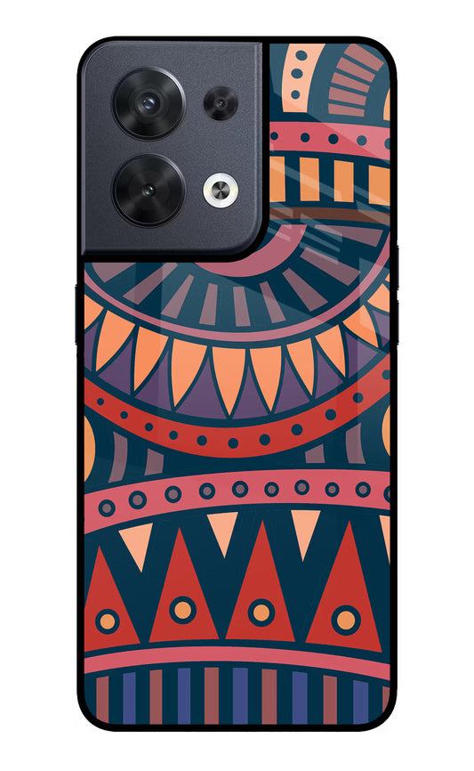 African Culture Design Oppo Reno8 Glass Case