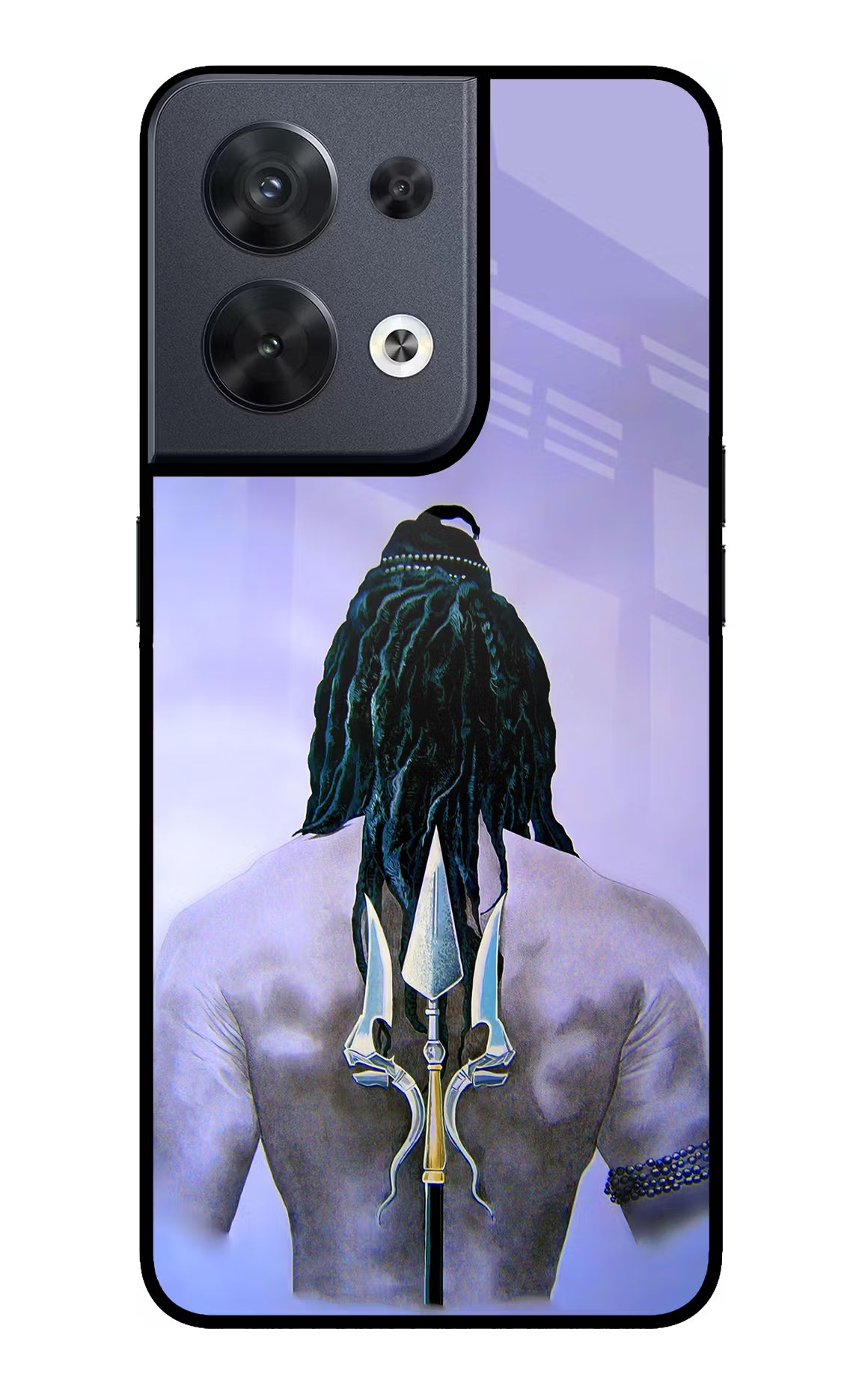 Shiva Oppo Reno8 Glass Case Back Cover by Casekaro