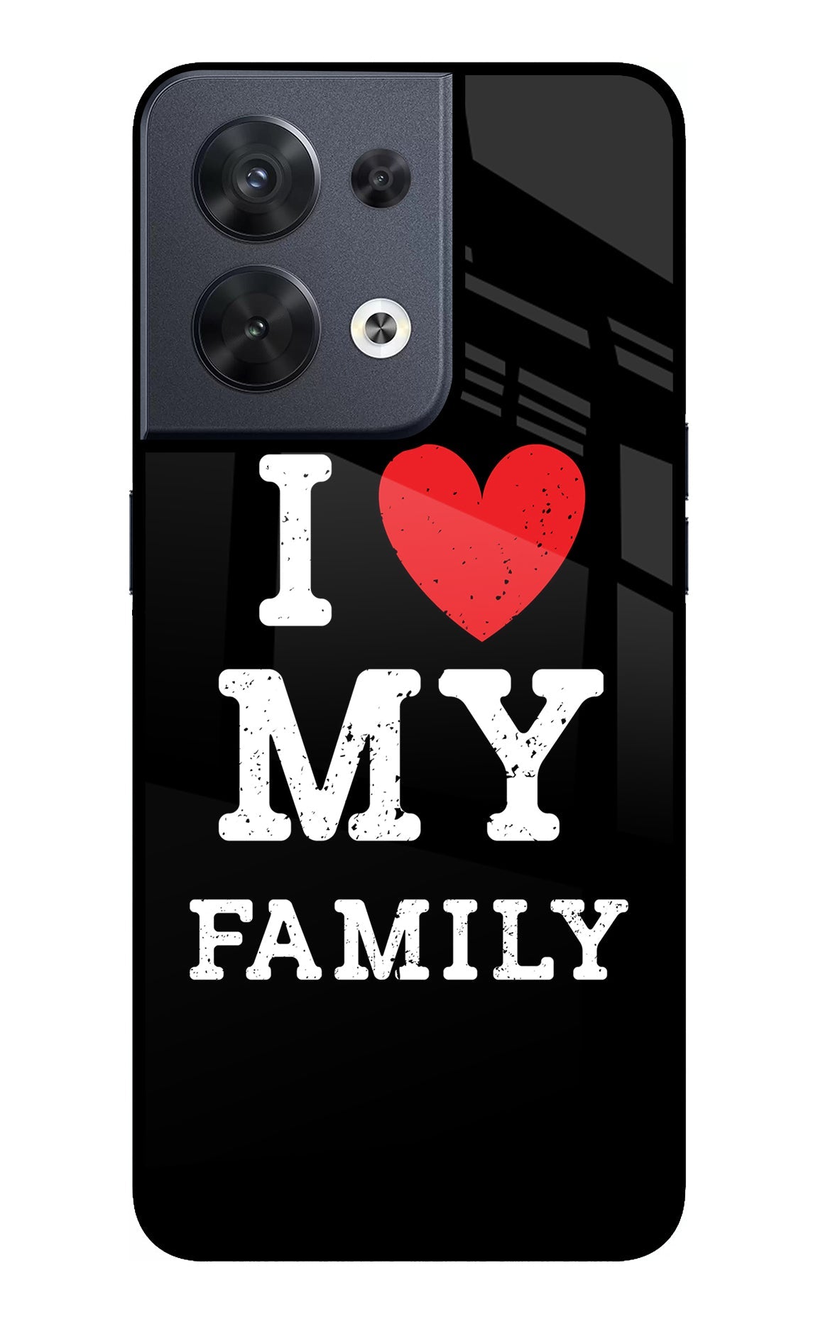 I Love My Family Oppo Reno8 Back Cover