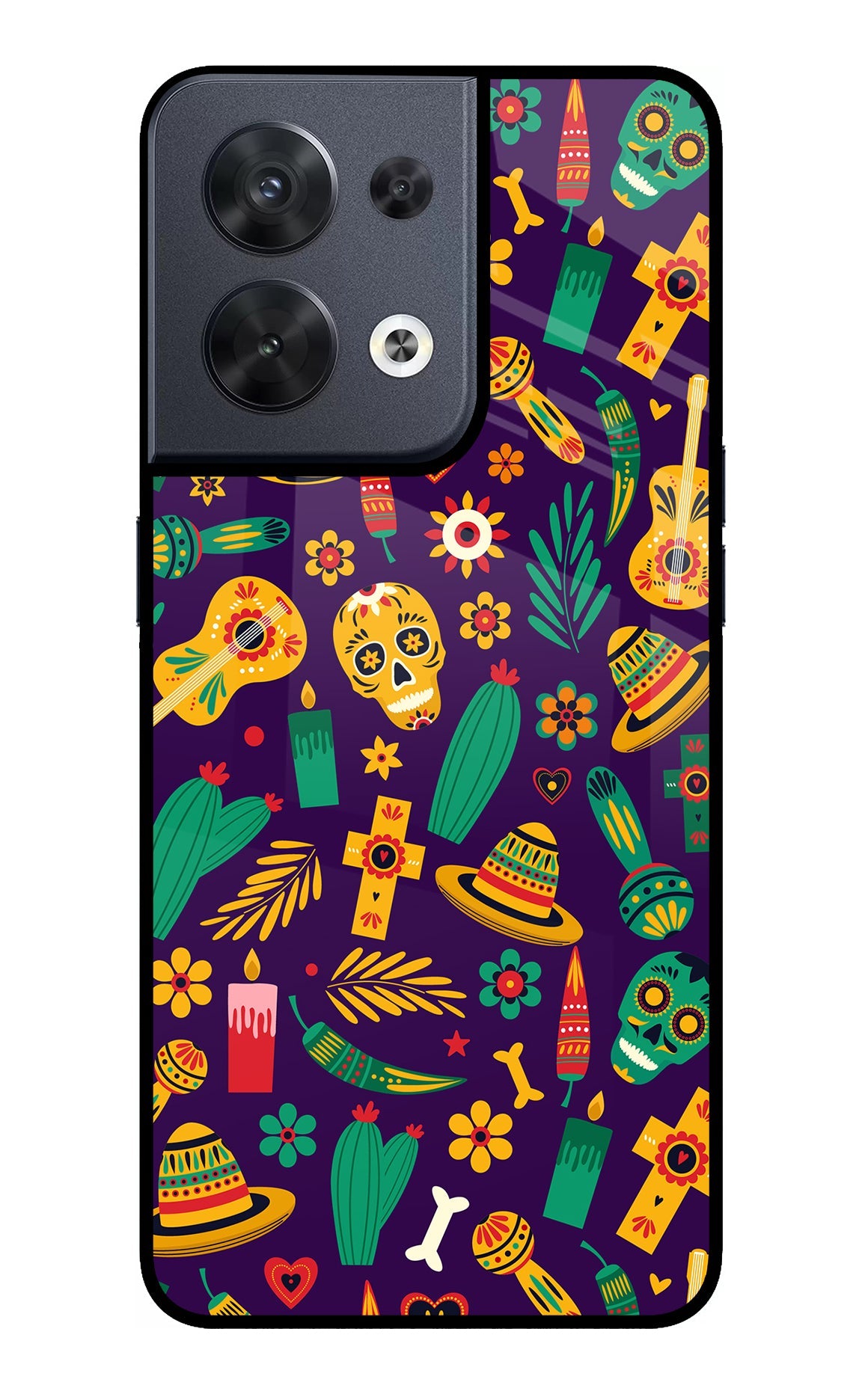 Mexican Artwork Oppo Reno8 Back Cover