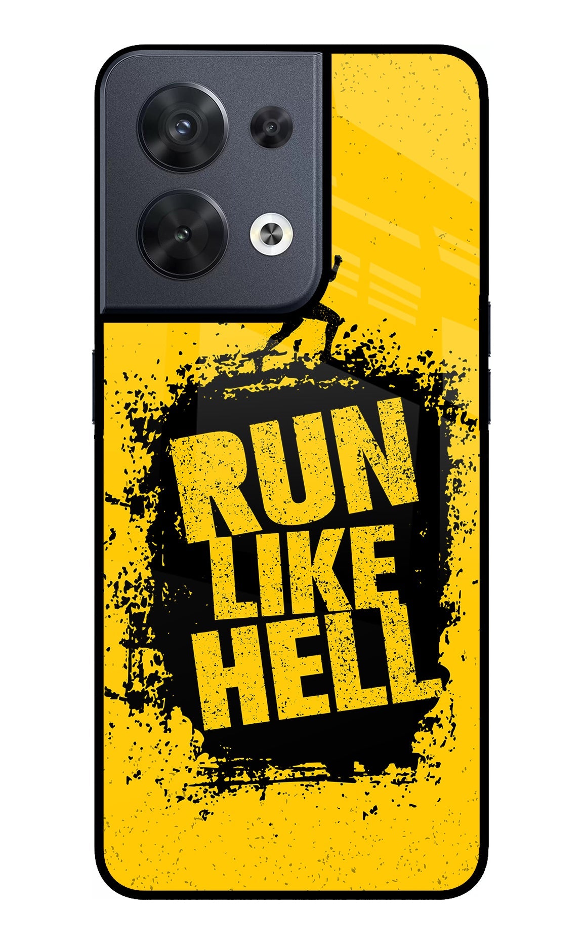 Run Like Hell Oppo Reno8 Glass Case