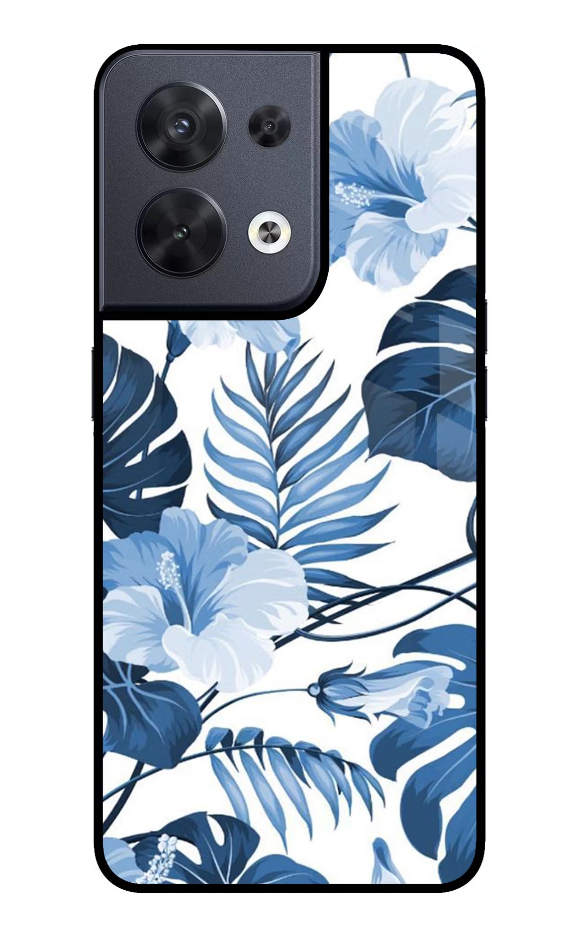 Fabric Art Oppo Reno8 Glass Case Back Cover by Casekaro