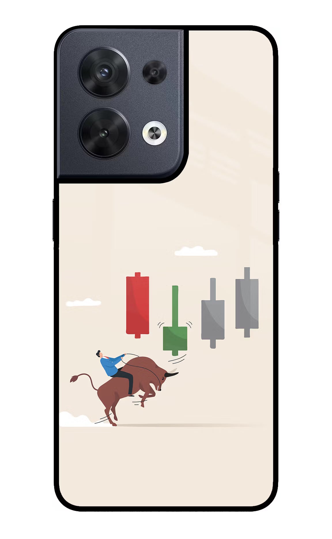Bull Trading Momentum Oppo Reno8 Glass Case