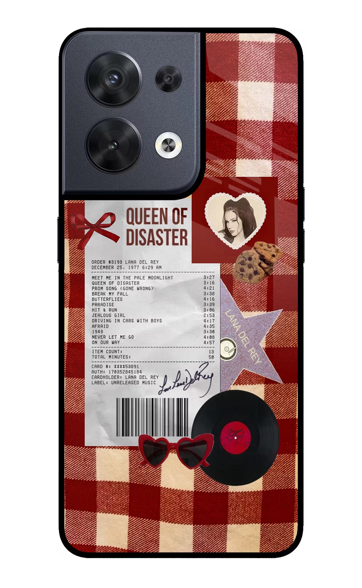 Queen of Disaster Oppo Reno8 Glass Case Back Cover by Casekaro