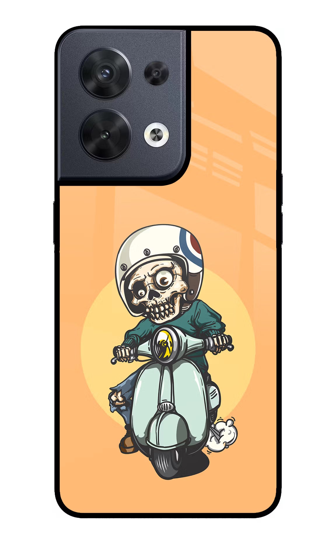 Undead Biker Oppo Reno8 Glass Case