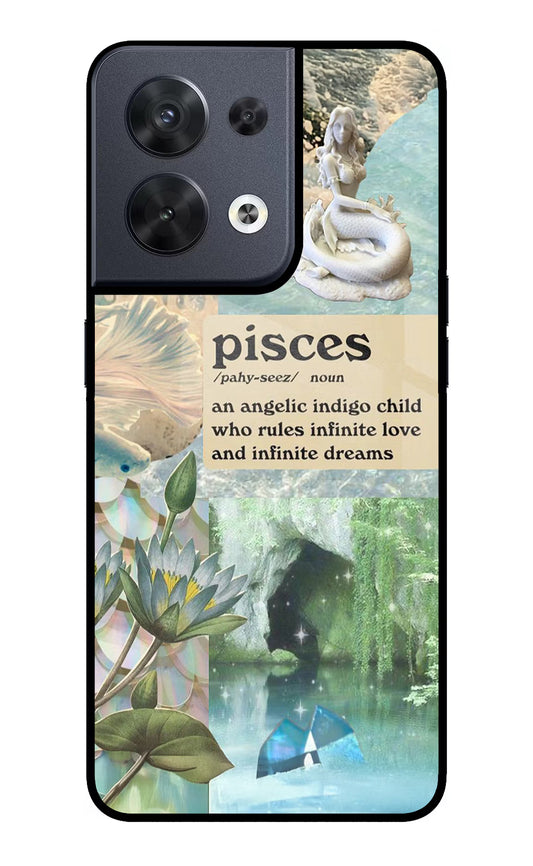 Pisces Zodiac Oppo Reno8 Glass Case