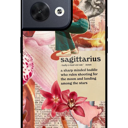Sagittarius Zodiac Oppo Reno8 Glass Case