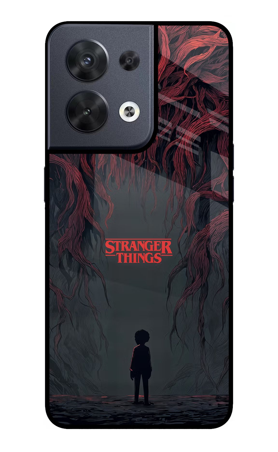 Ordinary Things Dark Side Oppo Reno8 Glass Case Back Cover by Casekaro
