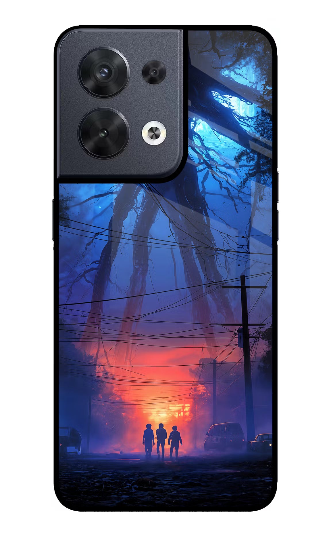 Ordinary Things Shadow Oppo Reno8 Glass Case Back Cover by Casekaro