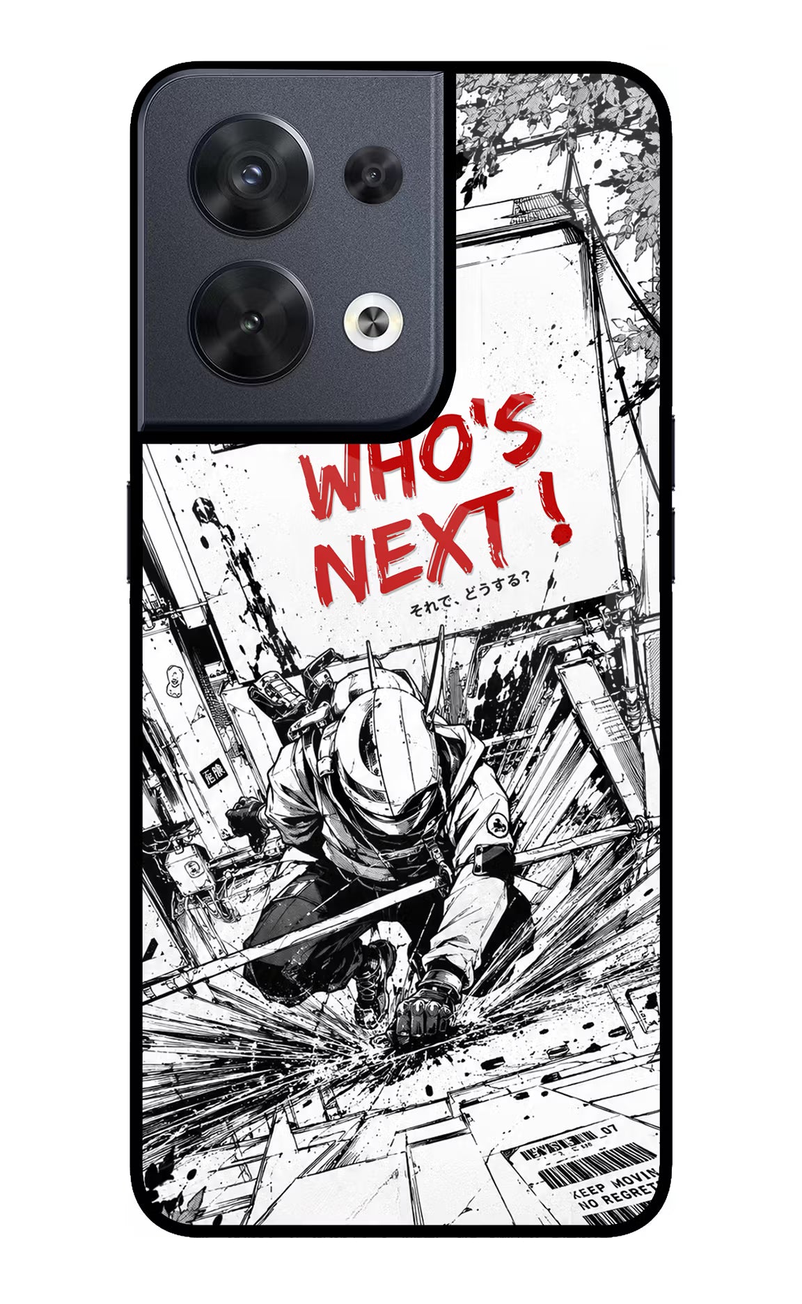 Who's Next Oppo Reno8 Glass Case Back Cover by Casekaro