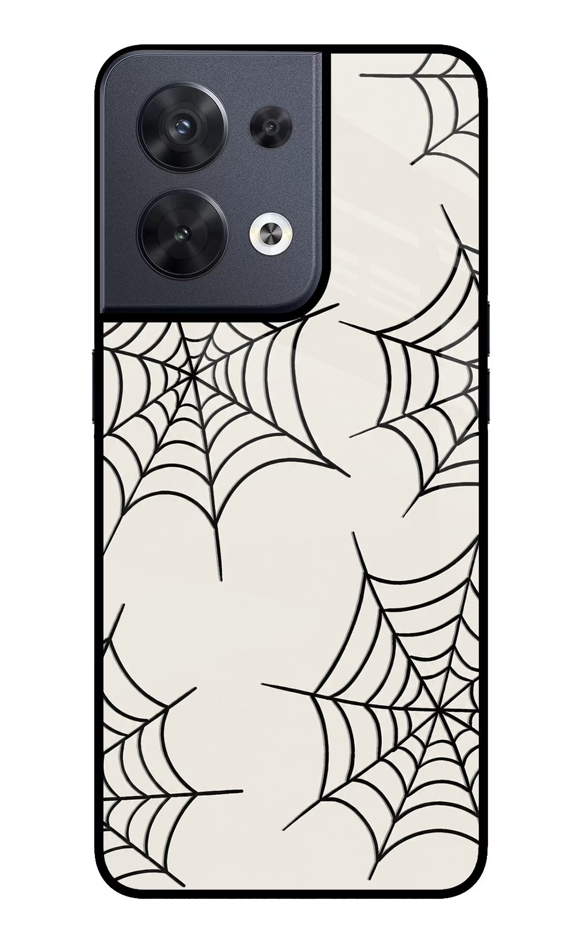 Spider Web Oppo Reno8 Glass Case