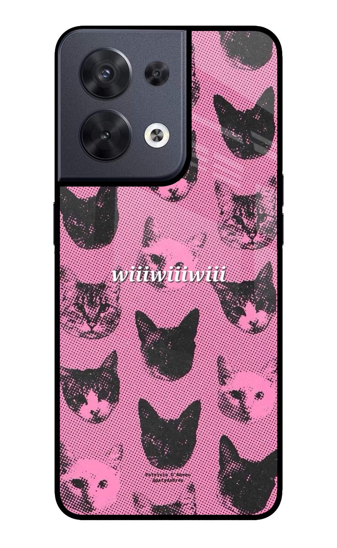 Pink Cats Oppo Reno8 Glass Case
